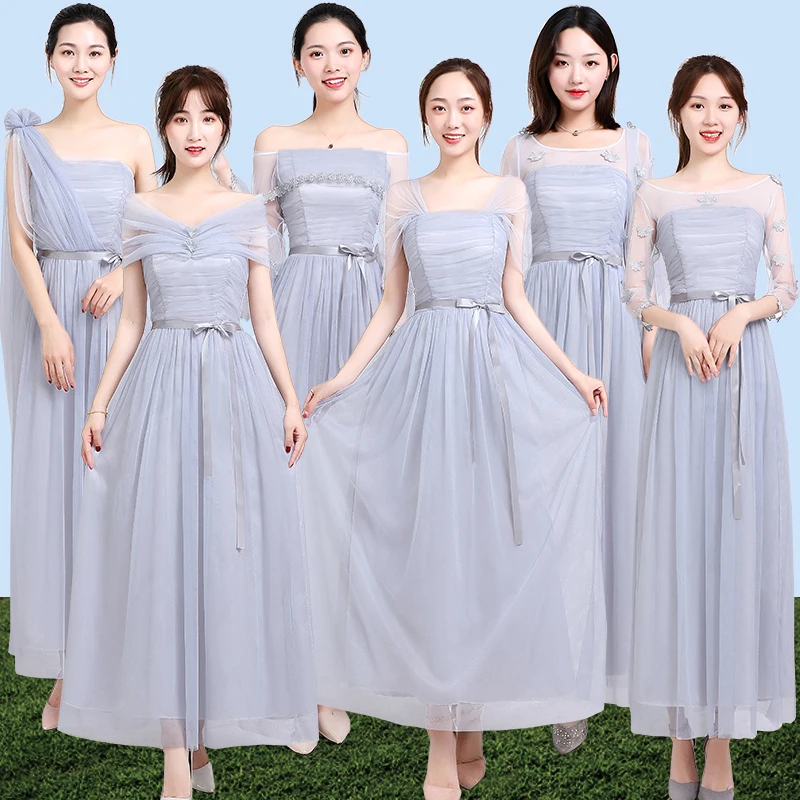 Свадебное платье Бордовое подружки невесты Плюс Размер Тюль ТРАПЕЦИЕВИДНОЕ