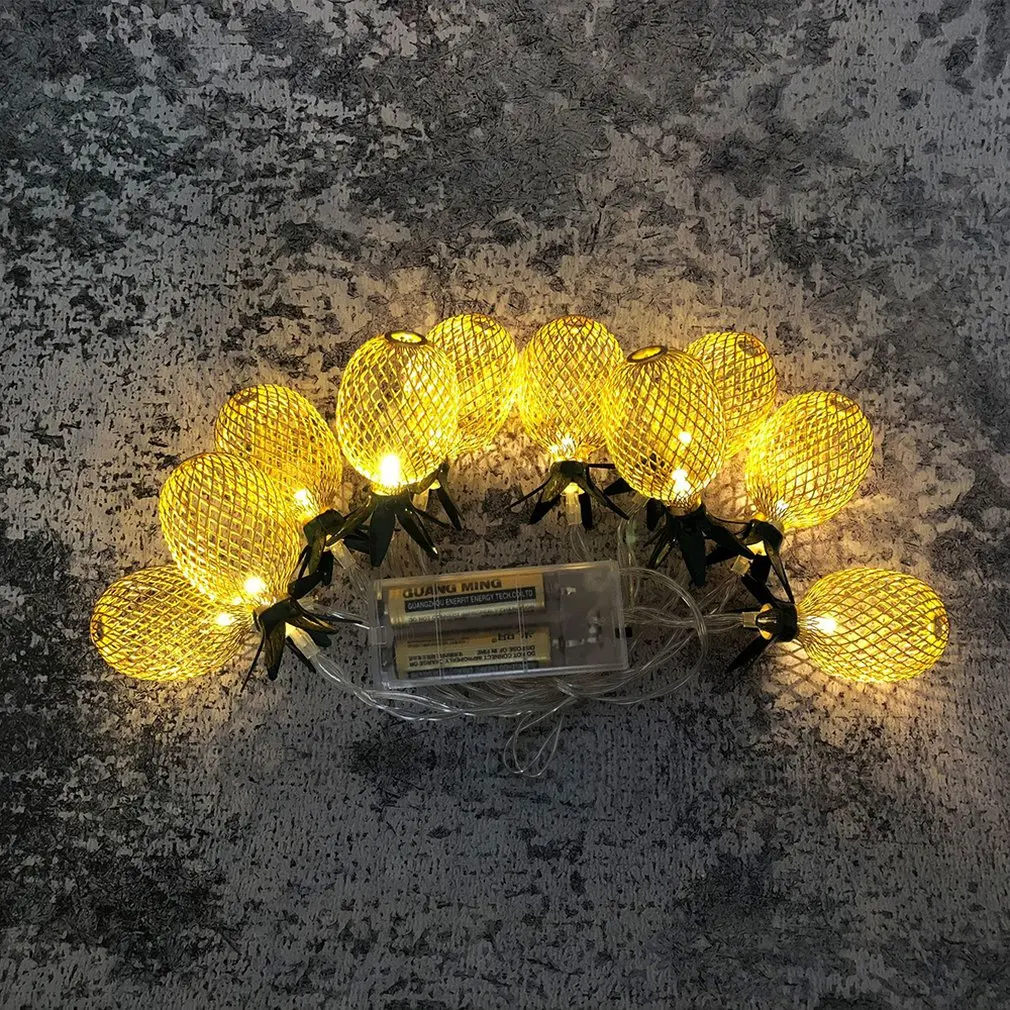 Креативный светодиодный батарейный блок Железный ананас фонарь вечерние