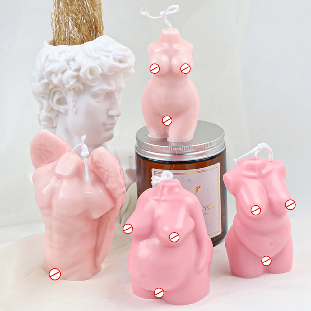 Силиконовая форма в виде свечи с ангельским телом 3D креативная для изготовления