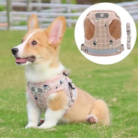 nylon mesh kitten puppy reflective personalized dog harness and leash set dogs cat vest harness leads pet clothes for small dogs