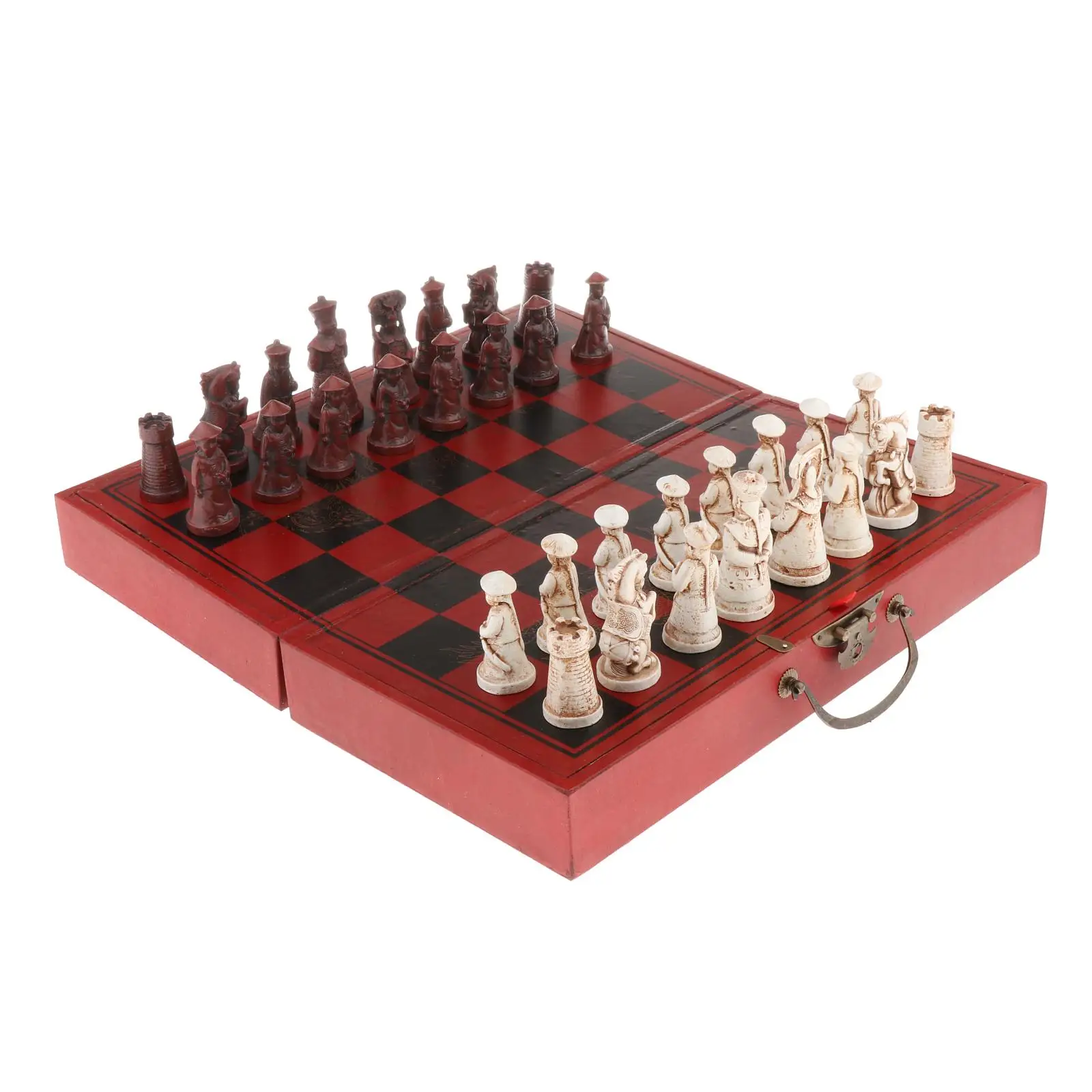 

Classical Tournament 16' Chess Set Wood Chessboard Resin Chessmen Board Game