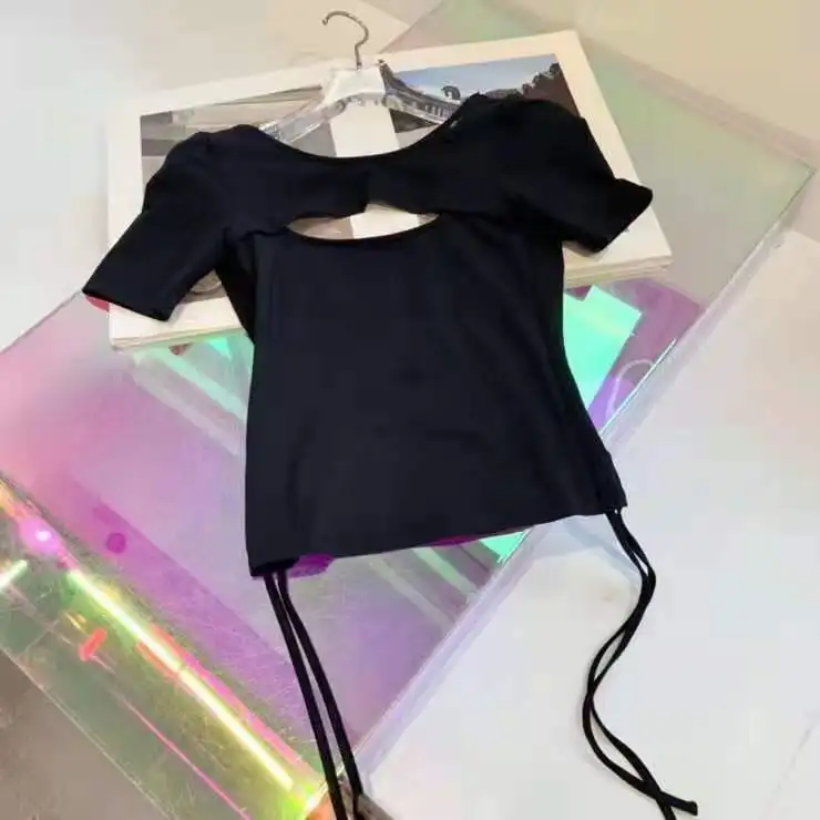 

Summer 2021 black and white two-piece short sleeves can be separated inside and outside t shirt tops women tshirt lil peep