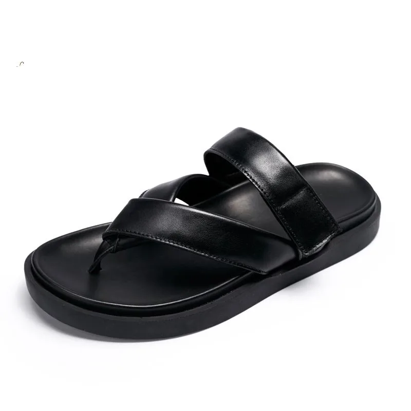 Casual Shoes Beach Genuine Leather Roman Cowhide Platform Sandals Men Slippers Flip Flops Outdoor Summer Sneakers Sandals Men