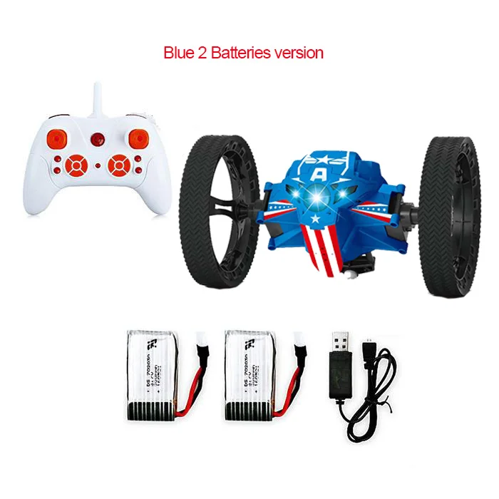 803-Blue2B 2,4G дистанционное управление Управление игрушки RC автомобиль отказов Jumping автомобиль с гибкими колесами вращение светодиодный ночной Светильник RC автомобиль игрушечный робот подарок для мальчика Дети SJ88 - Цвет: 803-Blue2B