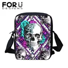 Женская летняя мини-сумка на плечо с принтом черепа в готическом стиле