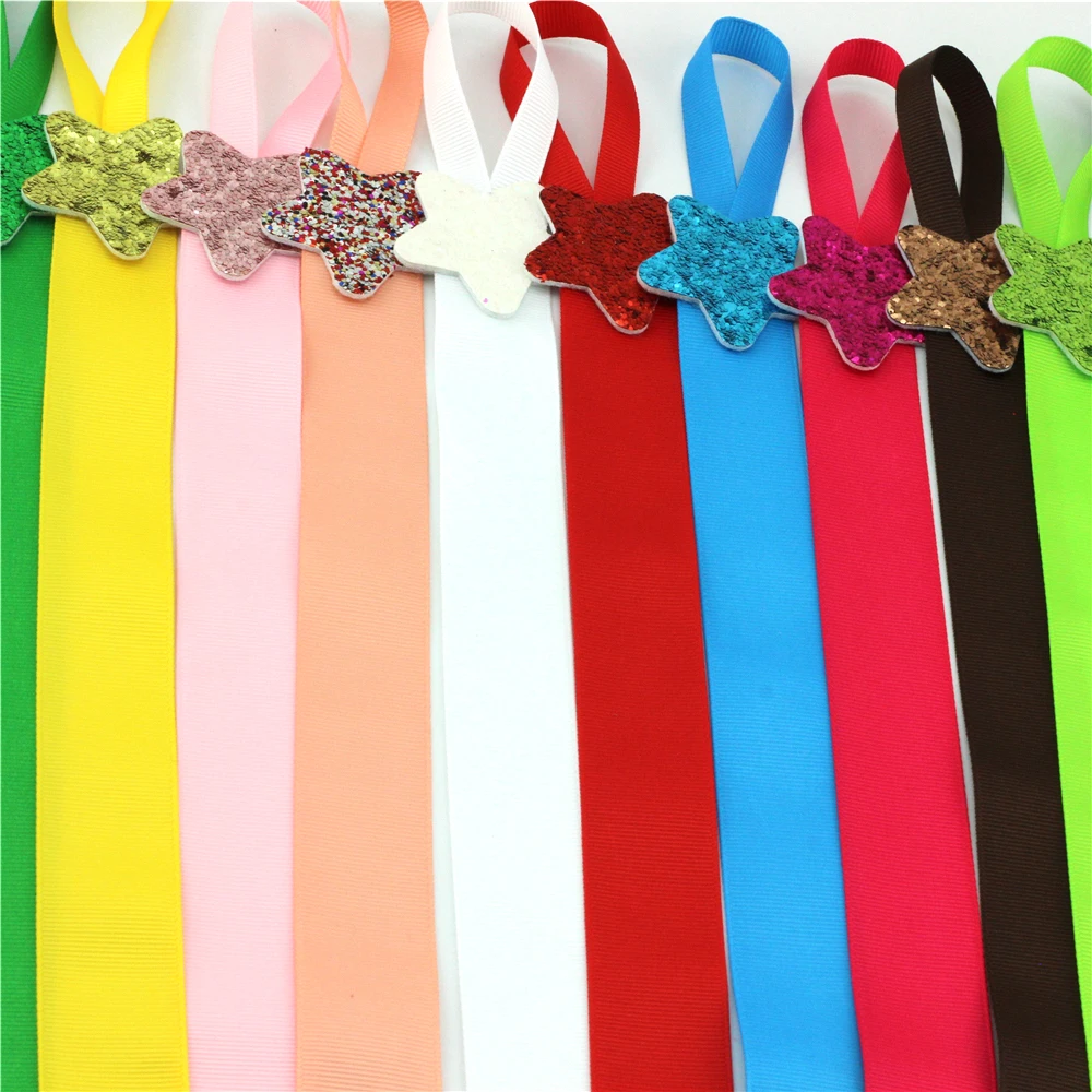 12 шт. Сверкающая Звезда лента для волос бант органайзер зажим хранения вешалка с