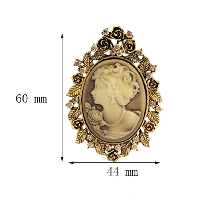 1 шт. Женская Винтажная брошь в виде цветка с кристаллами | Украшения и аксессуары