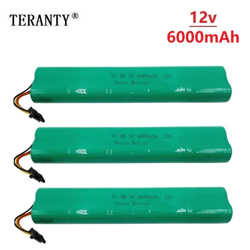 

Подметально-уборочная машина 12V 6000 мА/ч, никель-металл-гидридного Батарея для Neato Botvac 70E 75 80 85 D75 D8 D85 Пылесосы 12v Перезаряжаемые Батарея 3 предм...