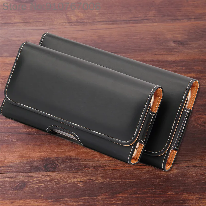 For Nokia 7.2 8000 4G Universal Holster Skin Waist Hanging Belt Clip Leather Pouch Case For Nokia 9 PureView mobile phone bag