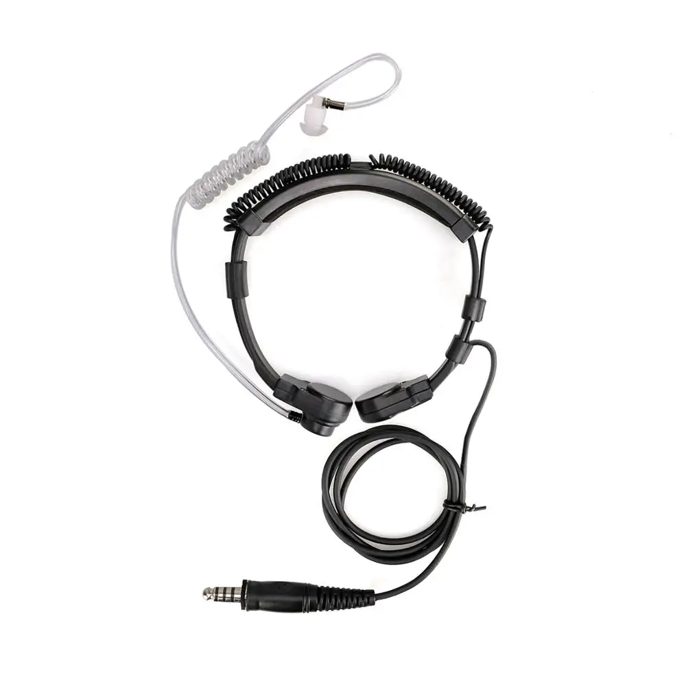 3-2 RETEVIS ETK006 Adjustable Tactical Throat Mic With PTT throat microphone Headphones Walkie Talkie For Airsoft Games