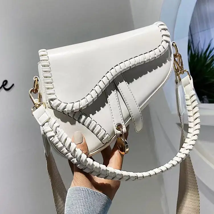 

2021 new luxury fashion leather saddle bag high quality one-shoulder messenger bag brand genuine leather female bag