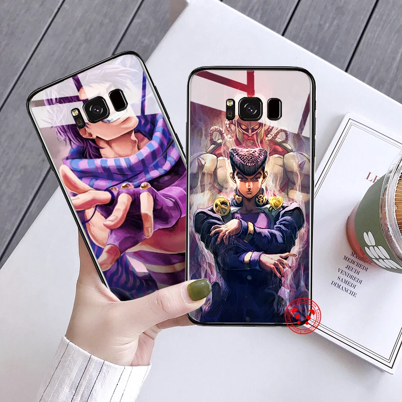 189d JoJo странные приключения заказкая стеклянная чехол для Samsung S7 край S8 S9 S10 Plus Note 8 9