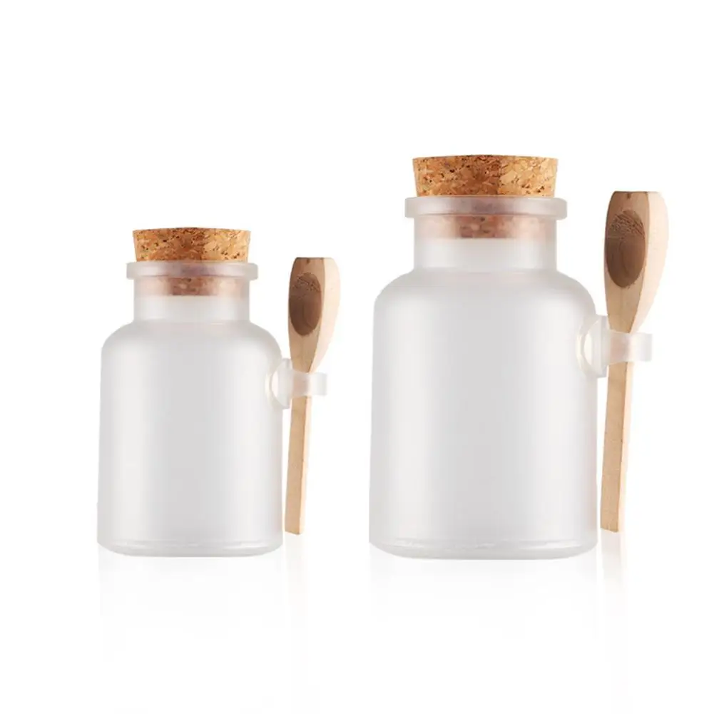 Яркий гламурный 100 мл скраб для ванны соль ABS бутылка с деревянной крышкой ложка