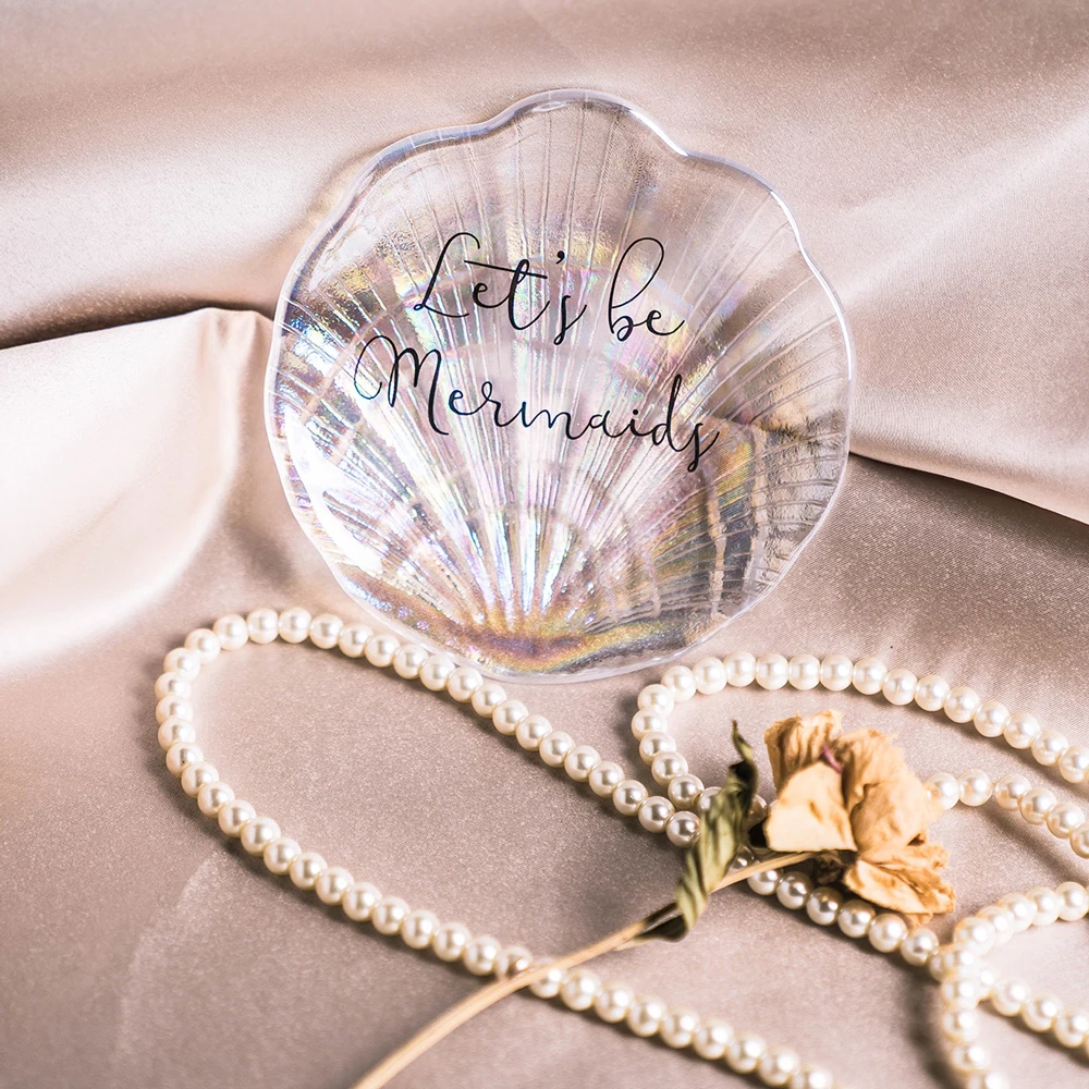 Стеклянная тарелка в скандинавском стиле для десертов закусок украшения