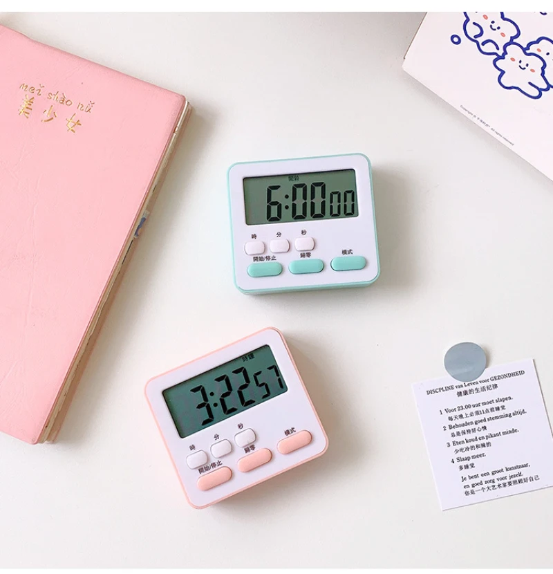 

1PC Multifunctional LCD Digital Kitchen Timer Alarm Clock Home Cooking Practical Supplies Cook Food Tools Kitchen Accessories