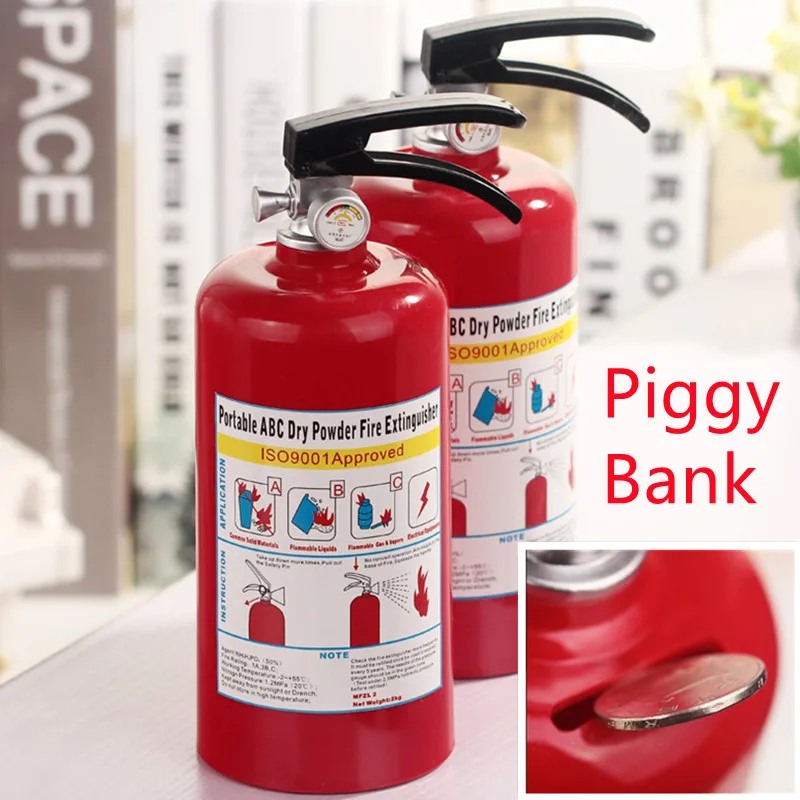 Creative cofre Money Box Fire Extinguisher Piggy Bank for money Plastic Decoration Coins Piggy Bank Gift Tirelire Safe Moneybox