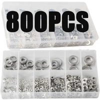 800pcs m22 5345681012 304 stainless steel washers stainless steel flat machine washer plain washer gaskets set