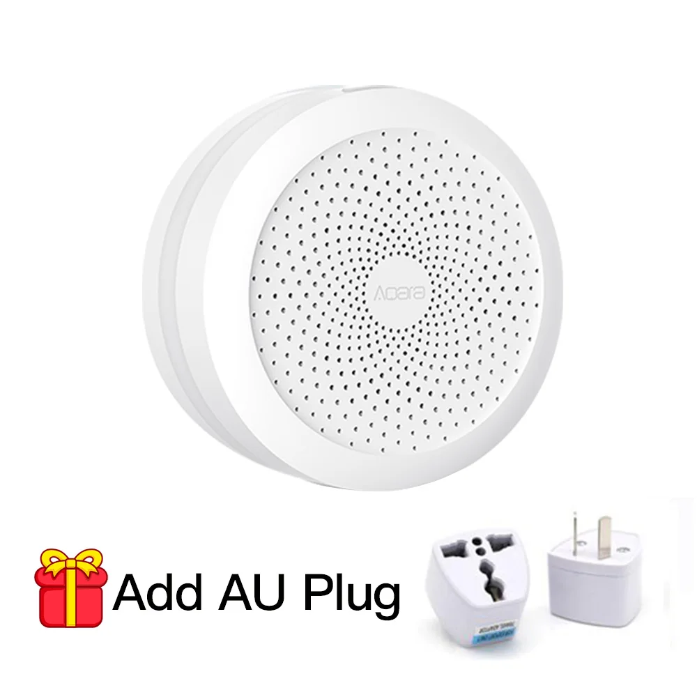 Aqara шлюз Xiao mi шлюз умный дом mi jia mi домашнее приложение wifi Zigbee RGB светодиодный ночной Светильник для Apple Homekit Smart life - Цвет: 1PCS AU Plug