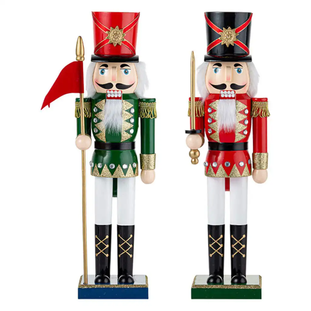 

Christmas Nutcracker Unique Figures Adornment Soldier Puppet Handmade for Party Christmas Centerpiece Festival Decoration