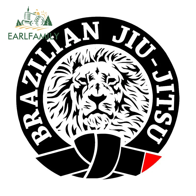 

EARLFAMILY 13cm x 13cm for Belt Bjj Jiu Jitsu Car Stickers Waterproof Occlusion Scratch Decals Creative Windows Laptop Decor
