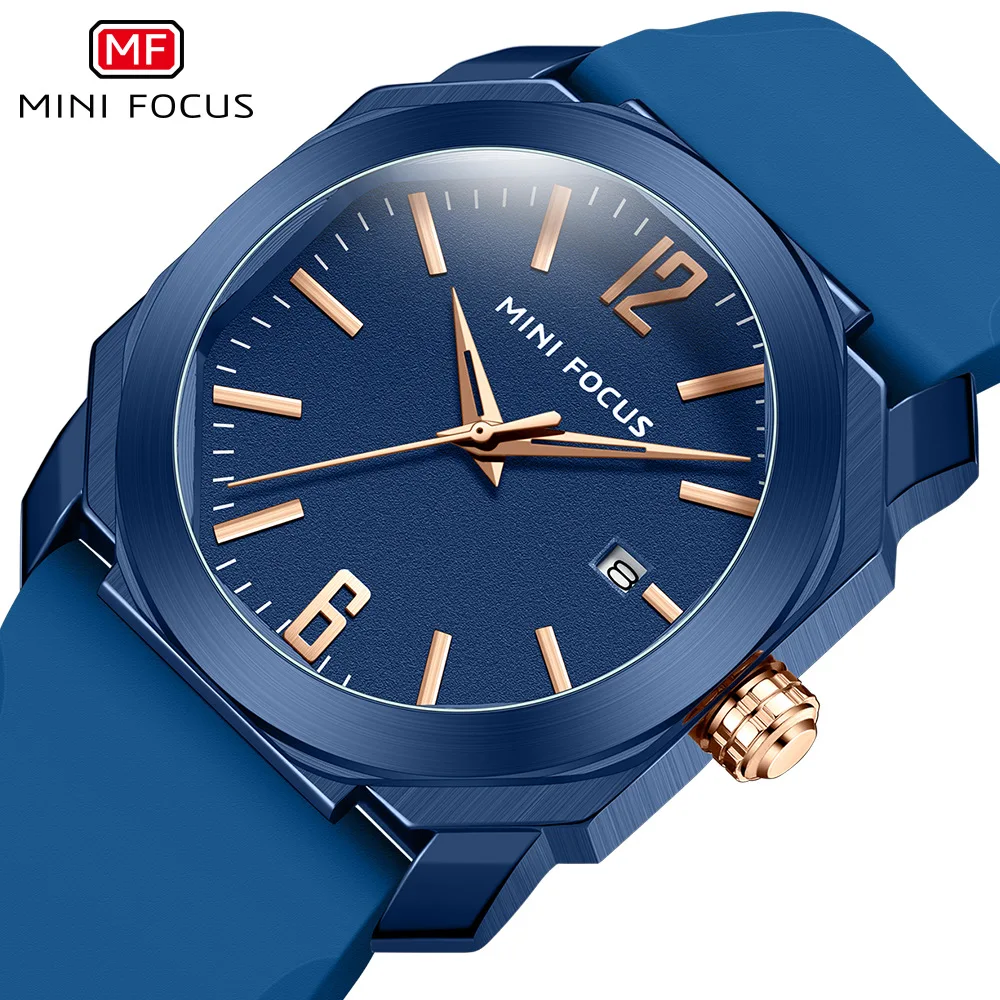 

Watches simple men's watch Japan movement waterproof calendar silicone band men's watch 0248G