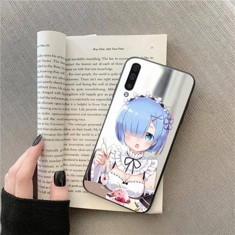 

Hot Anime ReZERO Ram Rem Phone Case For Samsung A32 A51 A52 A71 A50 A12 A21S S10 S20 S21 Plus Fe Ultra