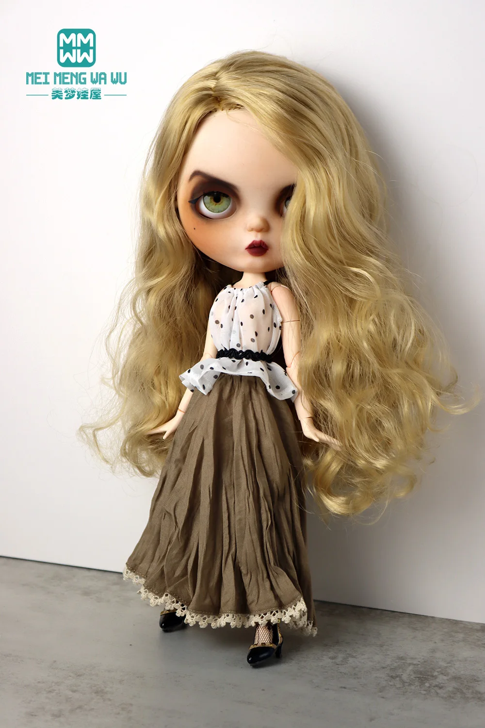 Мини-игрушки для кукол рубашка в клетку розовая юбка Blyth Azone OB22 OB24 28-30 см | Игрушки и