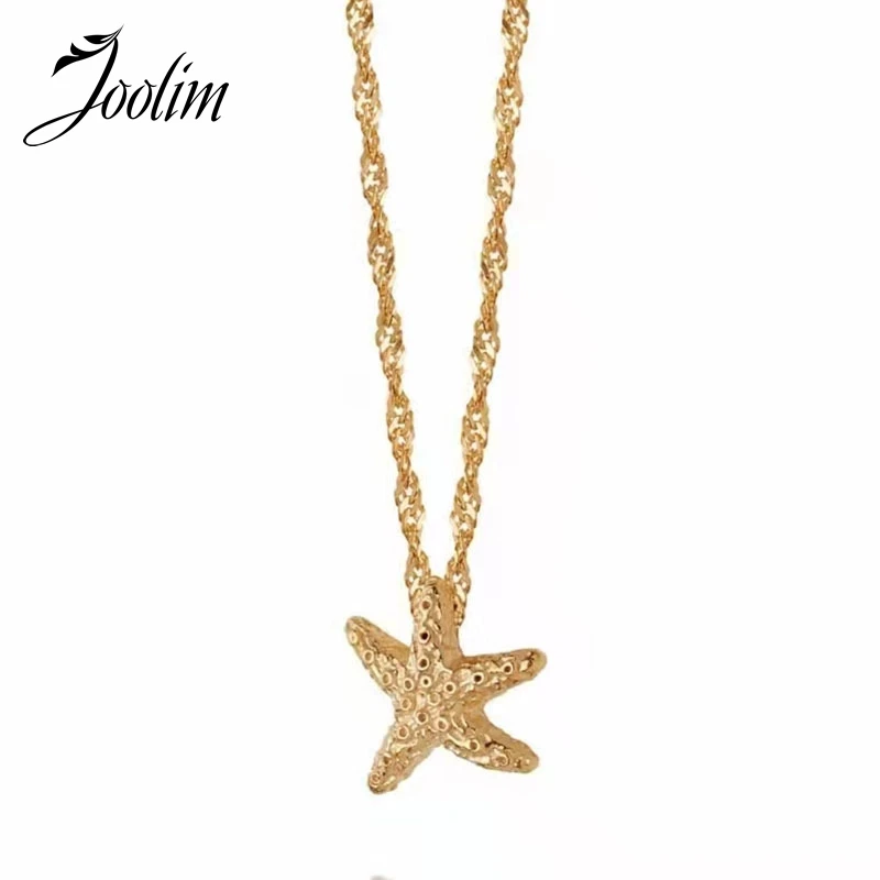 

Joolim Jewelry PVD Gold Finish Entry Lux Small Starfish Pendant Necklace Stylish Stainless Steel Necklace
