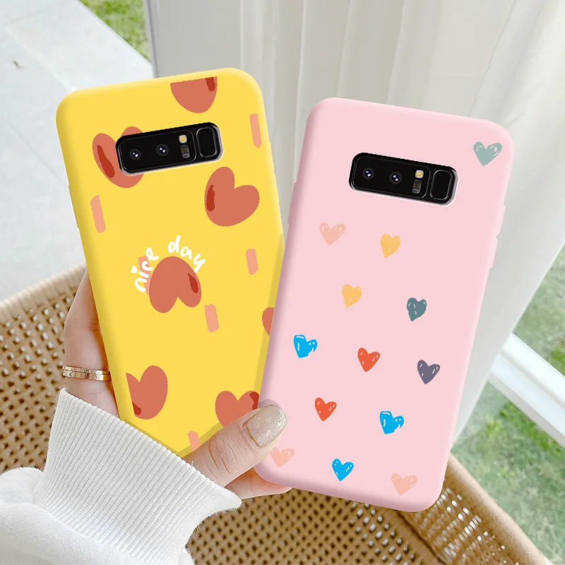 Чехол для Samsung Galaxy Note 8 защитный чехол телефона матовый Силиконовый корпус