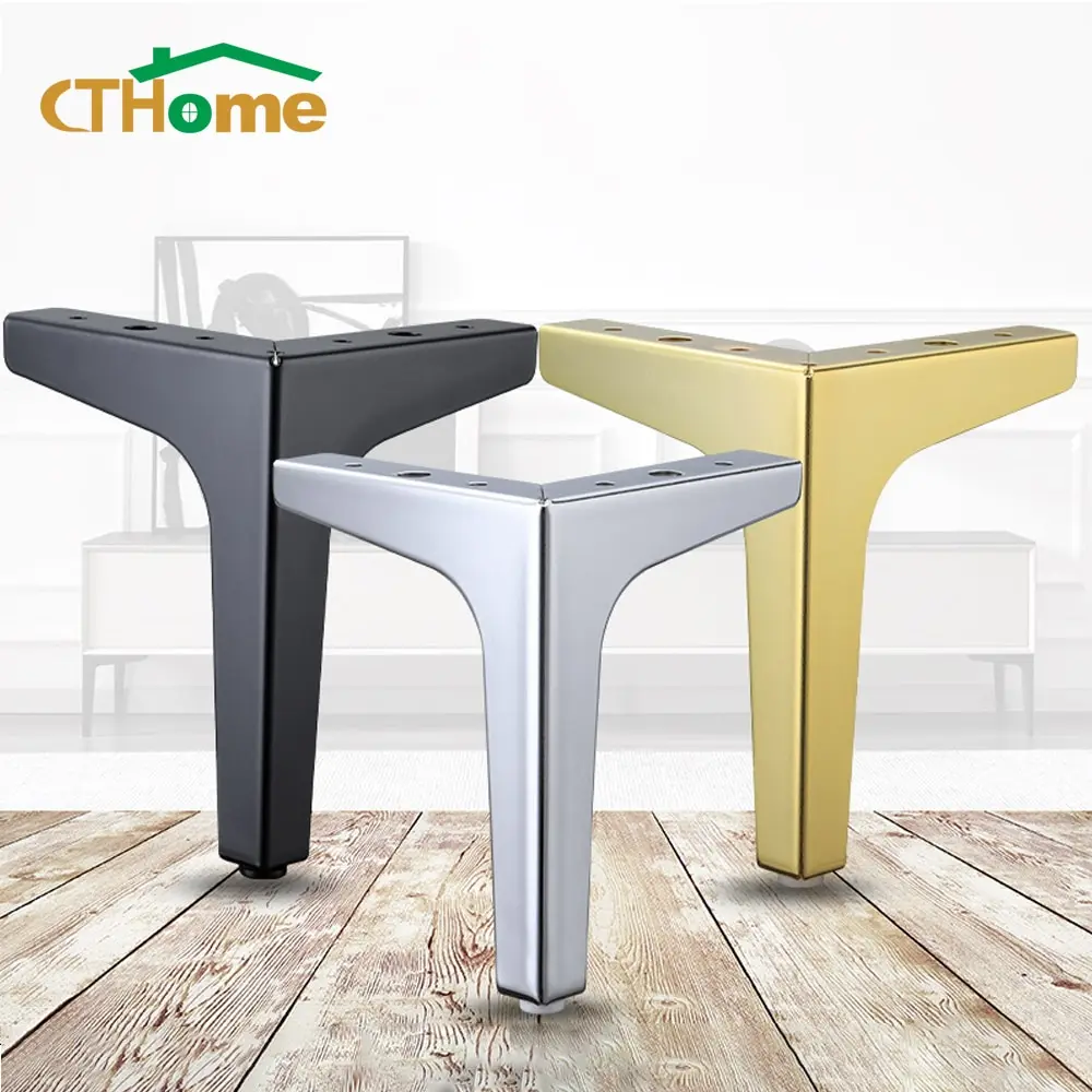 

4pcs Black Gold Coffee Table Legs for Metal Furniture Sofa Bed Chair Leg Iron Desk Cabinet To The Dresser Foot Bathroom