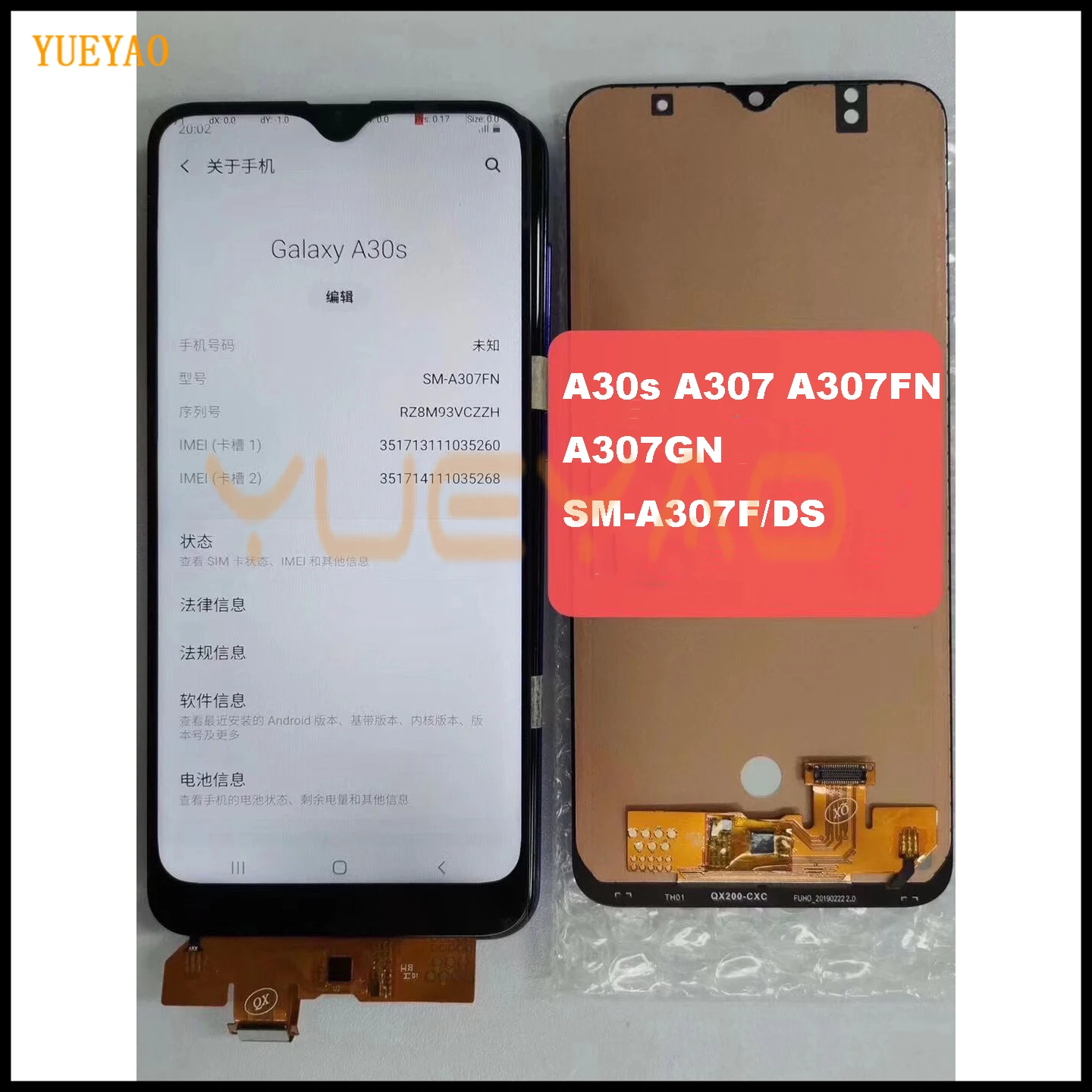 6 4 &quotпротестированный ЖК дисплей для samsung Galaxy A30s A307F A307 A307FN сменный дигитайзер в