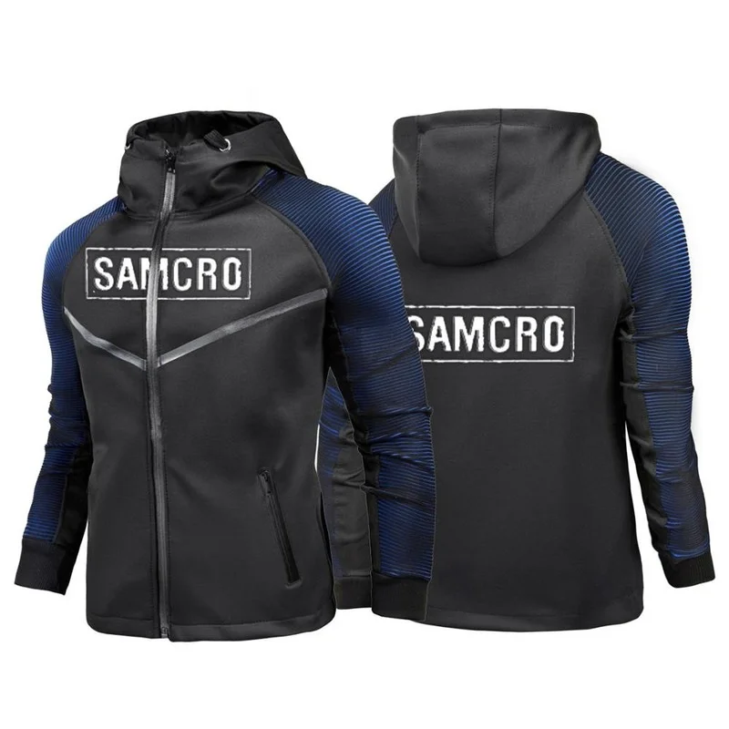 

2021 NEW SOA Tracksuit Jackets SAMCRO Unisex Hoodies Sons Of Anarchy Man's Cotton Punk Customize Hip Hop Racing Suits Coats Tops