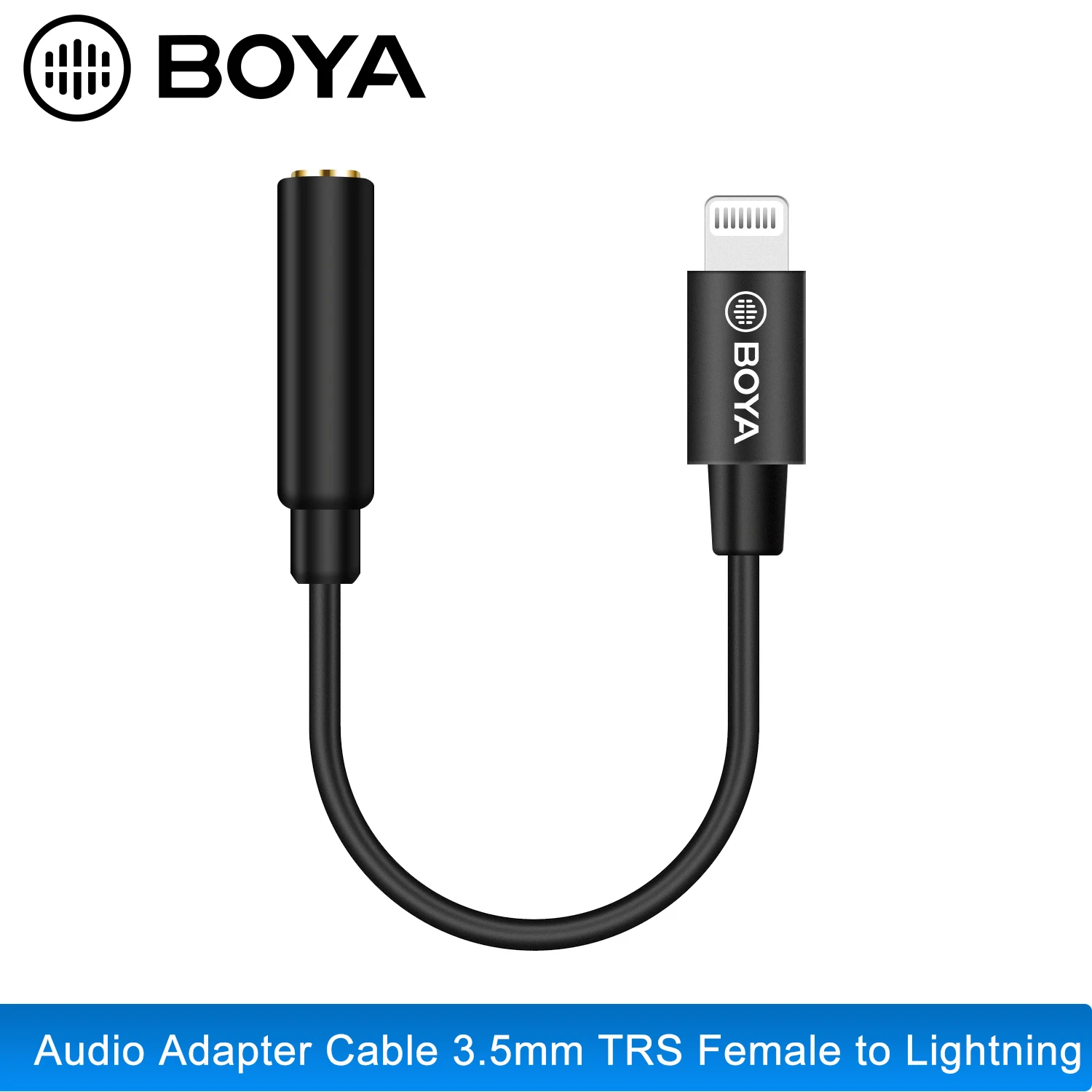BOYA Женский 3 5 мм Кабель-адаптер для микрофона TRS с разъемом Lightning совместимый со