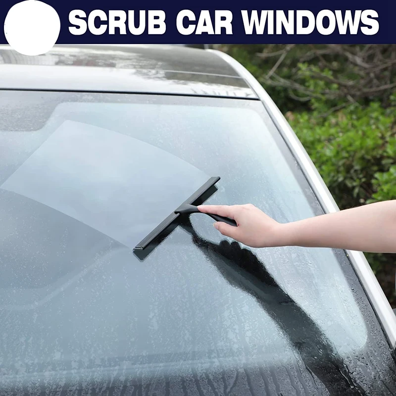 

Shower Squeegee, 10-Inch Matte Black Squeegee, All-Purpose Stainless Steel Squeegee for Bathroom, Shower Doors, Mirrors