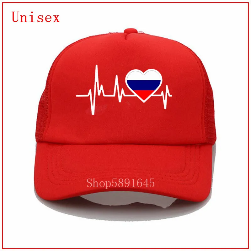 Модные бейсболки с российским флагом сердцебиения летние кепки мужская Кепка