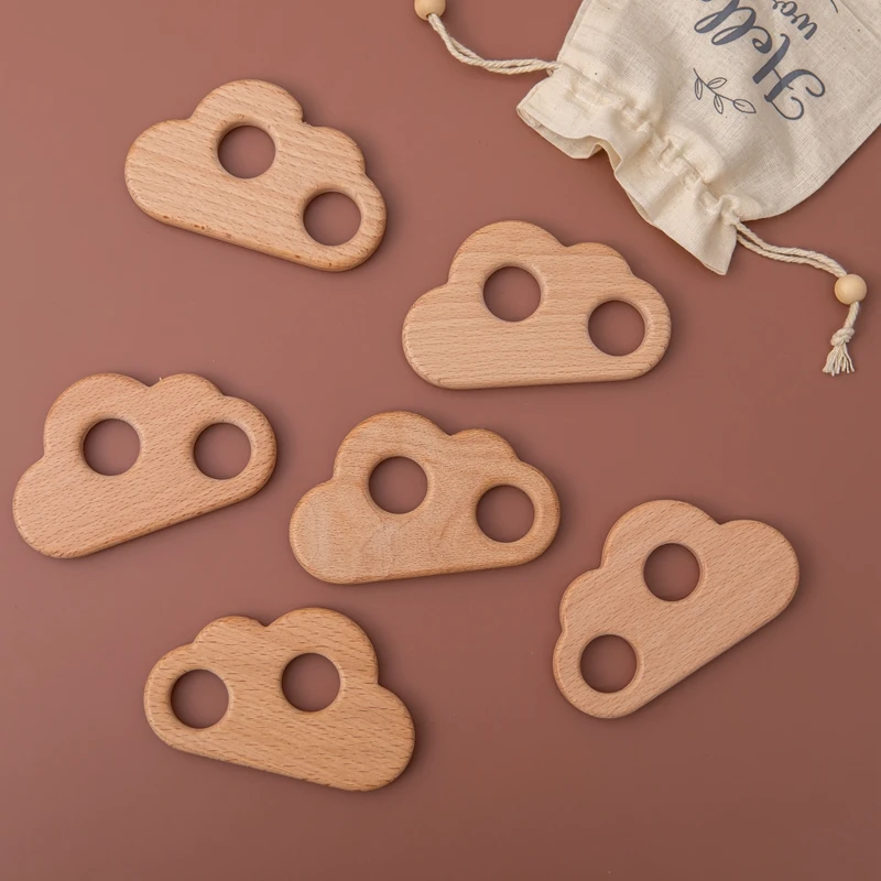 

5 шт., деревянный Прорезыватель для зубов, из бука