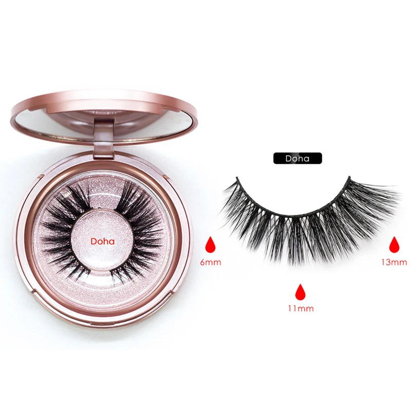 Natural Thick Magnetic Eyeliner Eyelashes Set No Glue Prevent Allergy Handmade Magnetic Fake Eyelashes With Eyelashes Applicator - Цвет: MP101Do