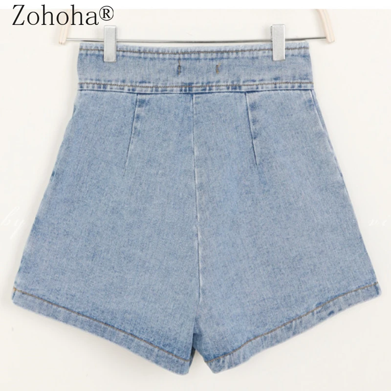 

Zohoha Woman Jeans Shorts High Waisted 2021 Summer Streetwear Vintage Fashion The New Blue Harajuku Pants
