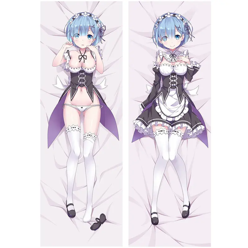 

Аниме RE ZERO KARA Hajimeru Isekai жизнь в другой Наволочки Dakimakura Чехол Emilia Rem ЛЕМ 3D двухсторонняя кровать обниматься тела Чехол