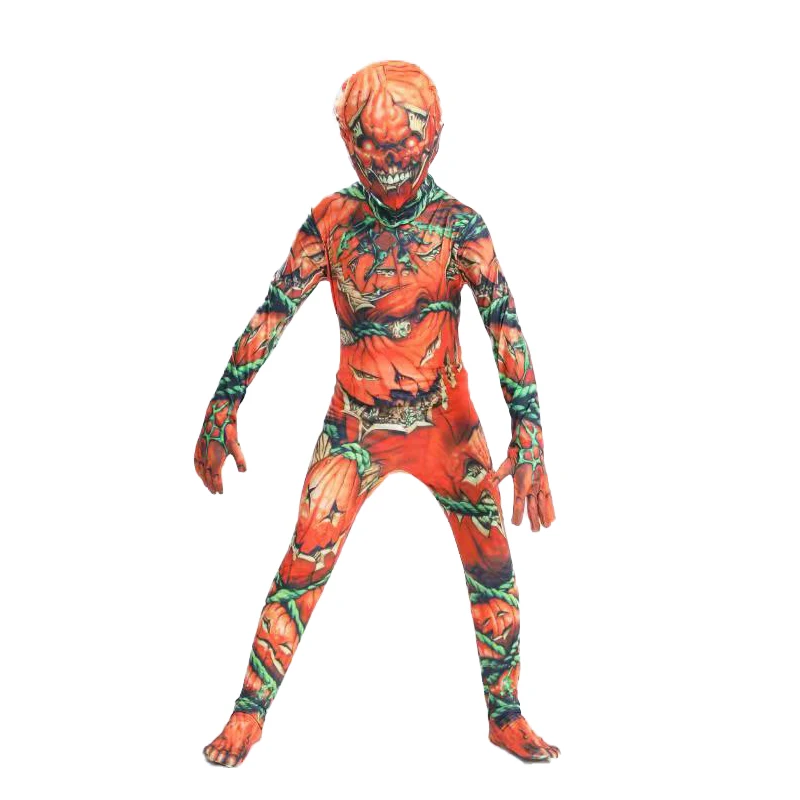 Страшный костюм тыквы призрака на Хэллоуин для детей |