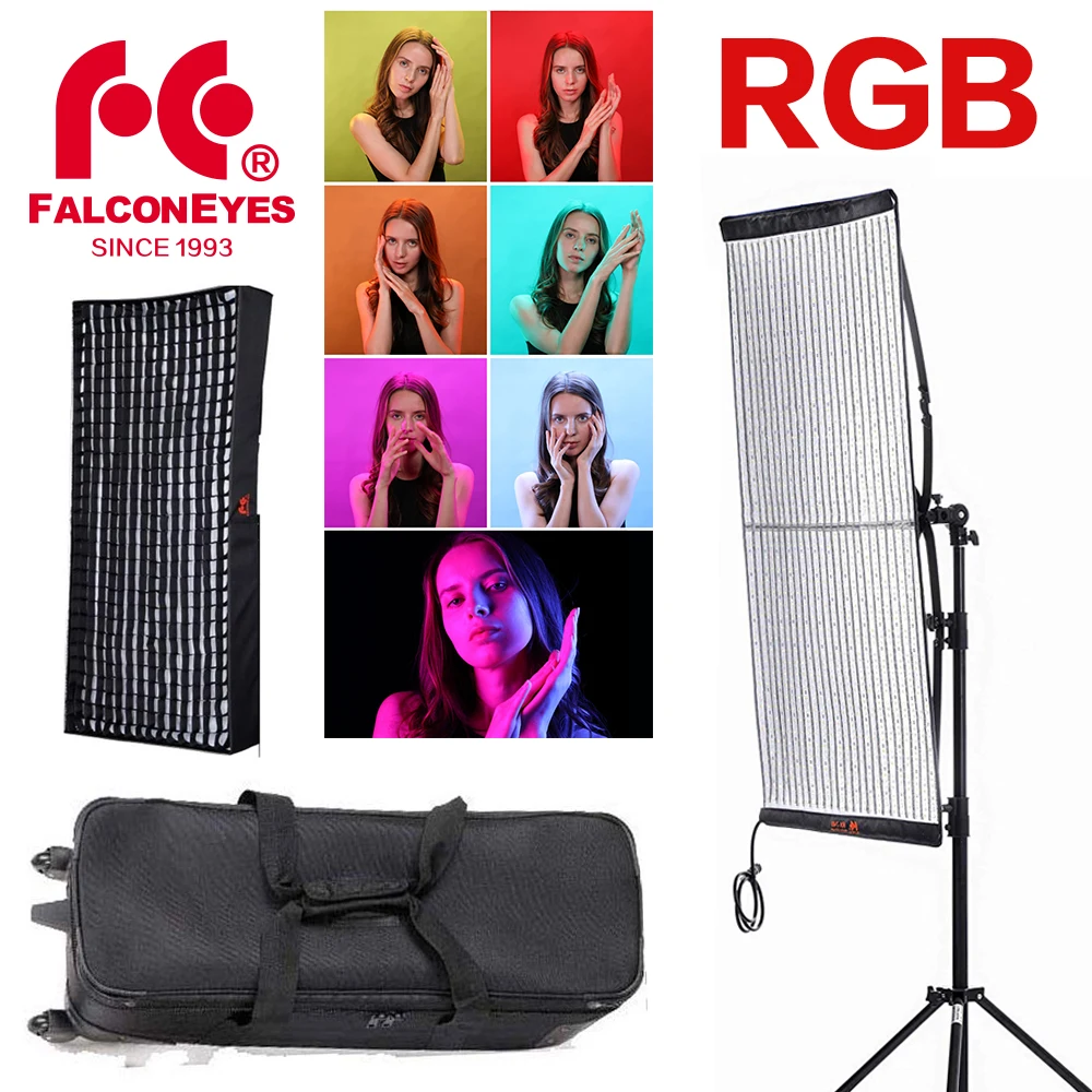 Falcon Eyes RX 748 300 Вт 4x2 фута светодиодный RGB камера гибкий свет водонепроницаемый