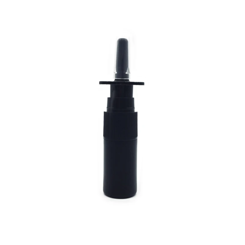 500pcs/lot 5ml HDPE White Black Empty Plastic Nasal Mist Spray Bottles