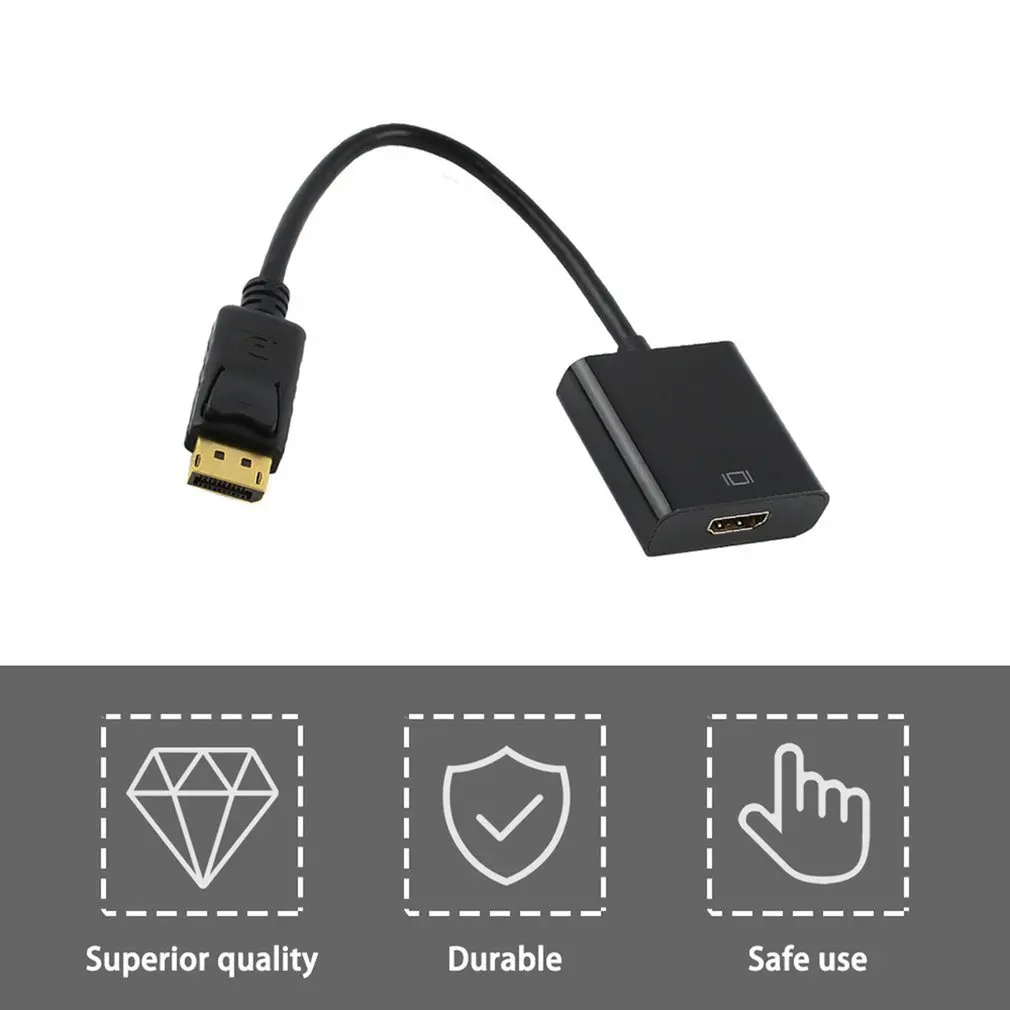 

1pcs High Quality Displayport DP to HDMI-compatible Adapter Cable DP Displayport Male To Female Converter Adapter Cable For PC