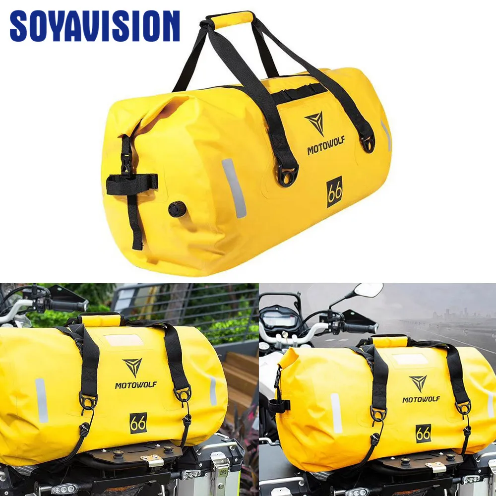 Мотоциклетные водонепроницаемые задние Сумки сумки на заднее сиденье 60л