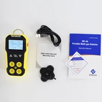 4 in 1 portable multi gas detector bh 4a gas tester o2 h2s co lel oxygen carbon monoxide air quality detector gas analysis