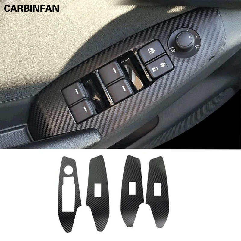 Стайлинг автомобиля наклейка на окна из черного углерода кнопка переключения