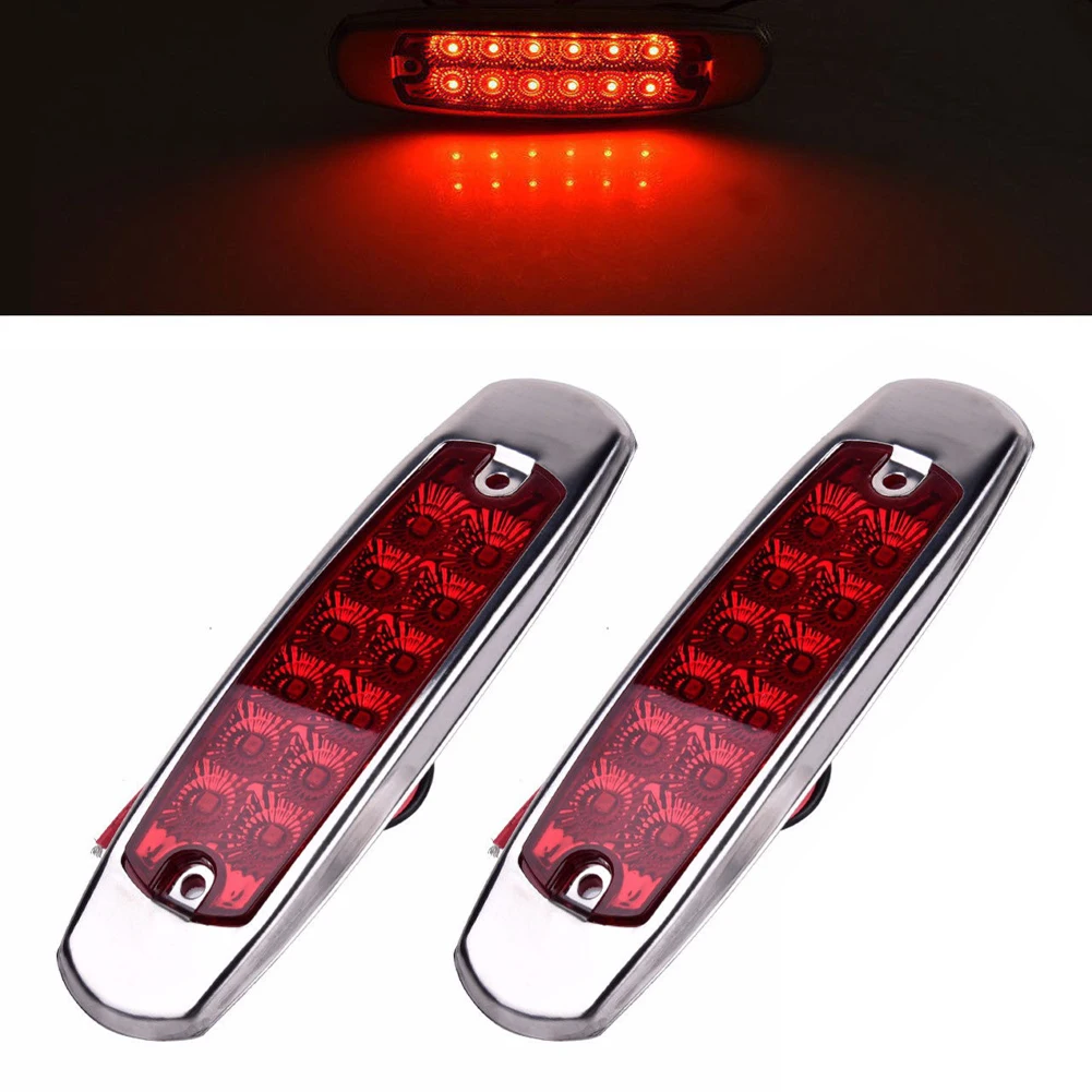 2 шт. 12LED герметичный Боковой габаритный фонарь светильник s 12V цвета-красный
