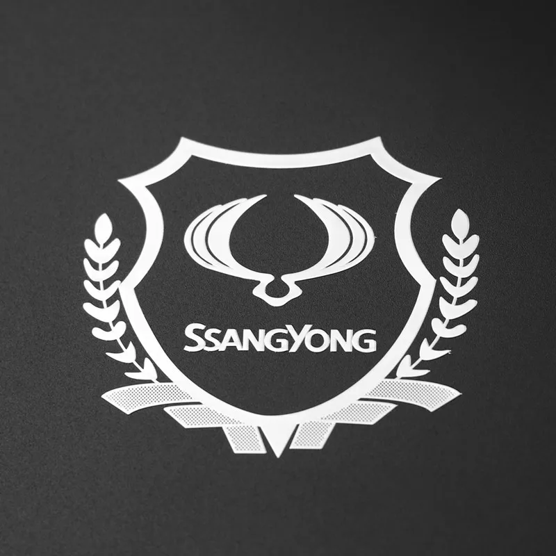 2 шт. отличный 3D металлический наклейка-эмблема для сумки Ssangyong Rexton Kyron Korando аксессуары автомобиля стайлинг on.