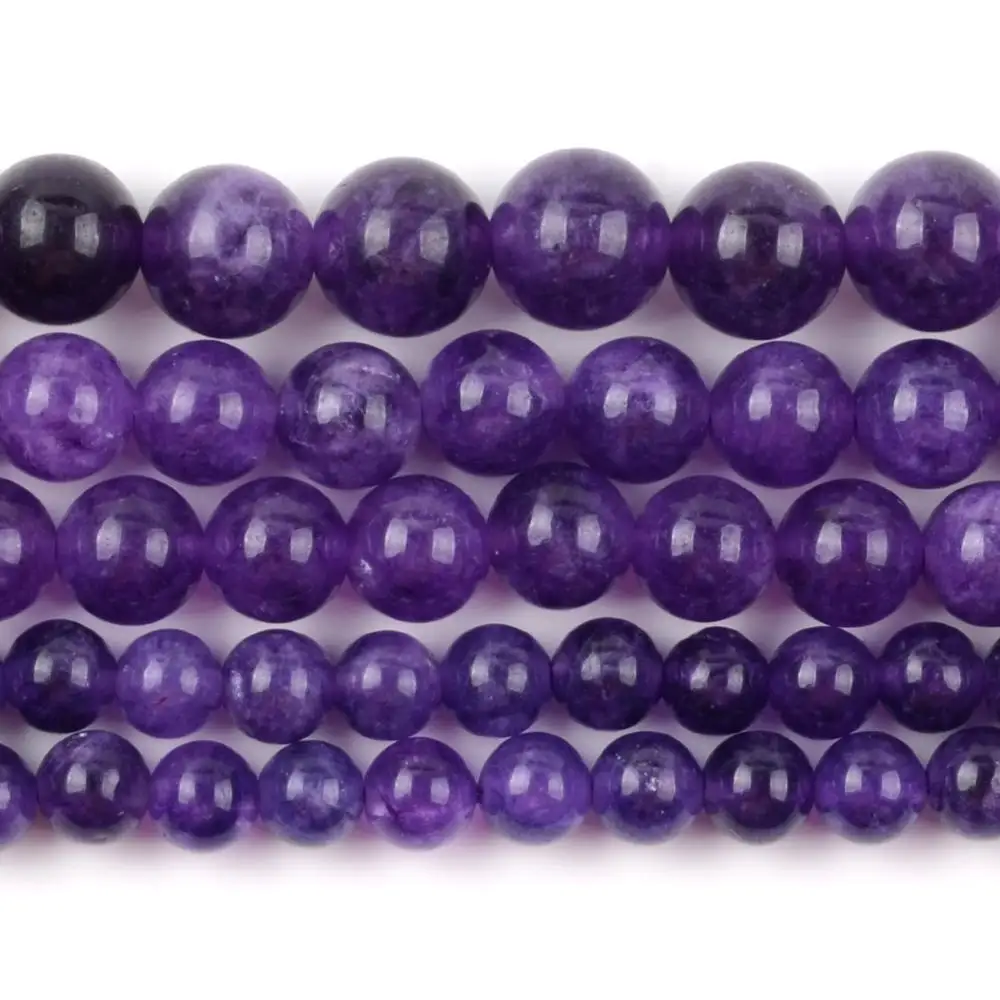 Оптовая продажа бусины из нефрита натурального аметиста круглые разделители