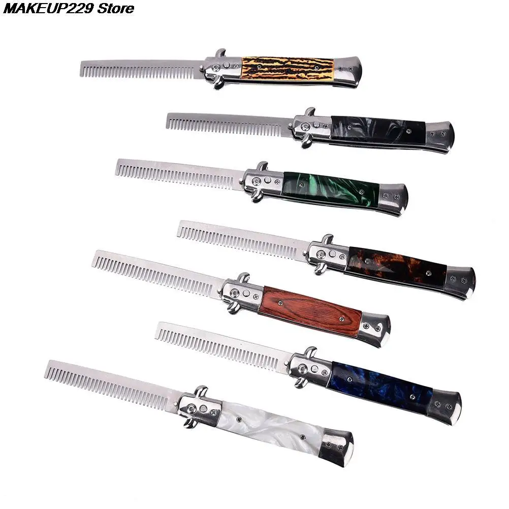 Складной мини-Расческа для ножей из нержавеющей стали автоматический триммер